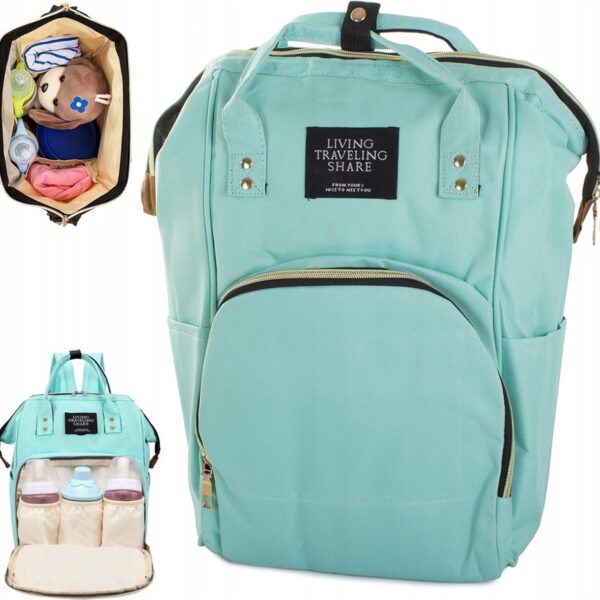 Diaper bag - backpack - baby care bag - green