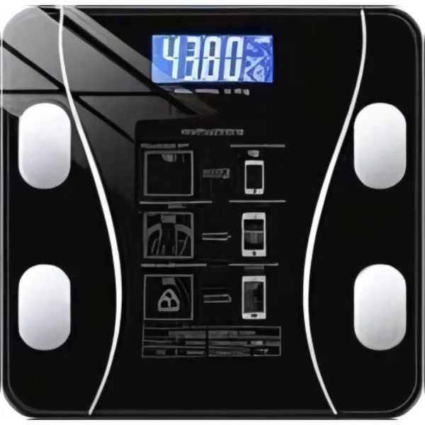 Ruhhy Digital Bathroom Scale with LCD Display – Precision Body Weight Tracker Up to 180kg